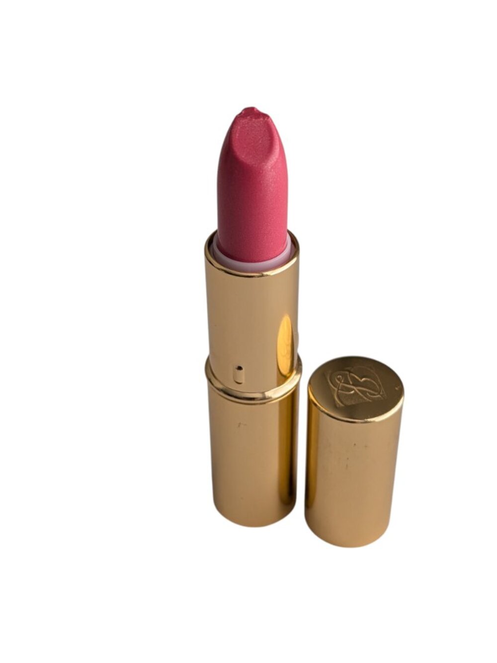 Estee Lauder Signature Hydra Lustre Lipstick PINK CHAMPAGNE 03 Gold Tip Dent New